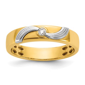 14ktt IB Goodman Mens Polished Diamond Ring Mounting