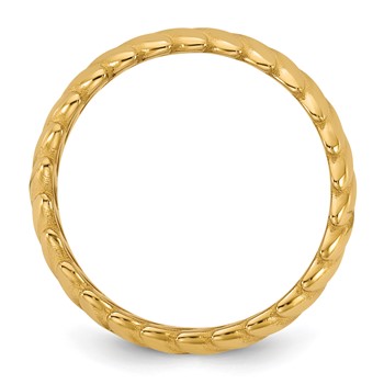 14k IB Goodman Mens Polished Twisted 6mm Ring — alternate view