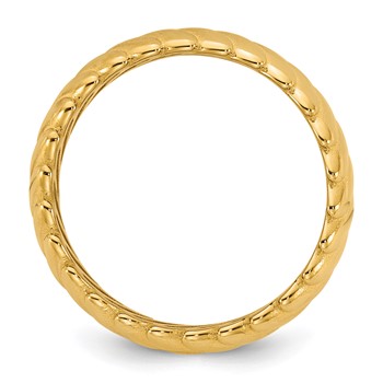 14k IB Goodman Mens Polished Twisted 7.7mm Ring — alternate view