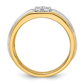 14ktt IB Goodman Mens Polished Complete 4-Stone 1/3ct Diamond Ring — alternate view