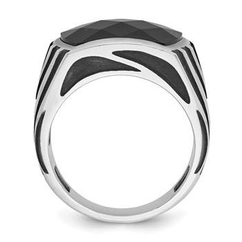 IB Goodman 14k White Gold Mens Onyx Ring Mounting — alternate view