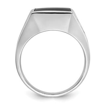 IB Goodman 14k White Gold Mens Rectangle Onyx Ring Mounting — alternate view