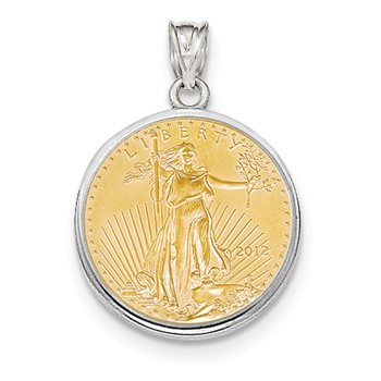 14kw Polished Prong 1/4AE Bezel w/coin