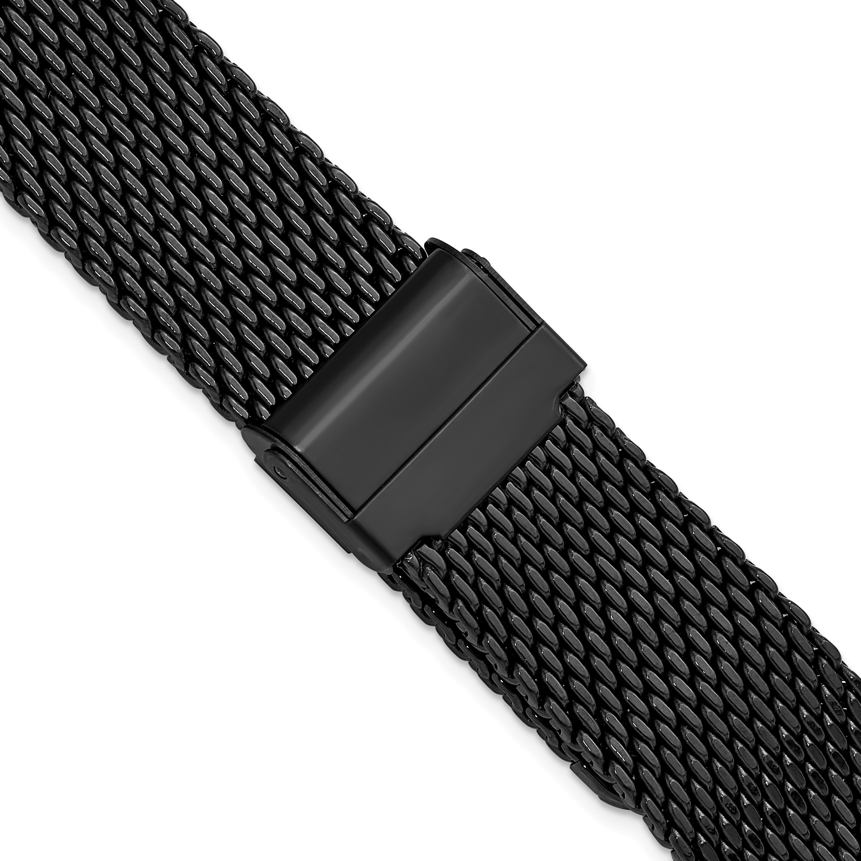 22mm black mesh watch band sale