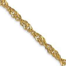 Image of 14K 18 inch 2.75mm Lightweight Singapore with Lobster Clasp Chain