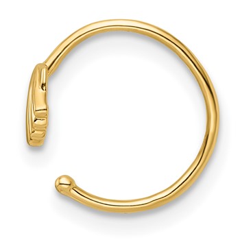 14k 20 Gauge Scallop Shell Nose Ring / Ear Cuff — alternate view