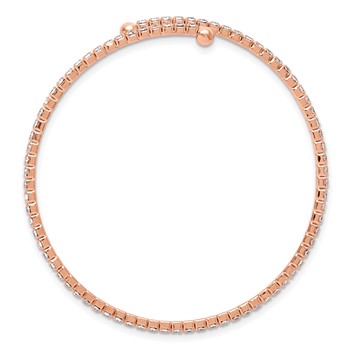 Flash Rose-Tone Crystal Single Row Wrap Bracelet — alternate view
