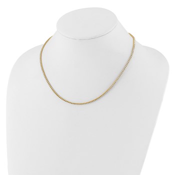 Flash Gold-tone Polished Crystal 17.5in Necklace — alternate view