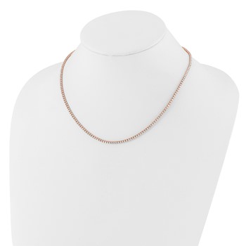 Flash Rose-Tone Polished Crystal 17.5in Necklace — alternate view