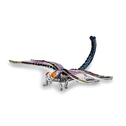 Bejeweled Madame Dragonfly Ring Holder Figurine