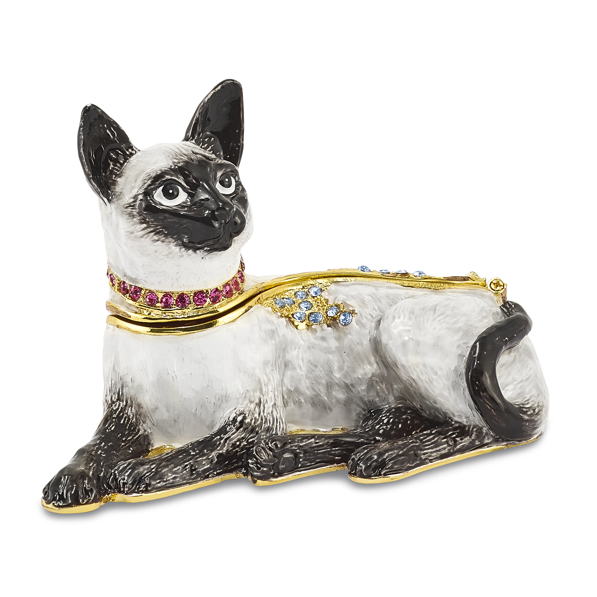 Bejeweled SOPHIE Siamese Cat Trinket Box Luxury Gifts By Jere