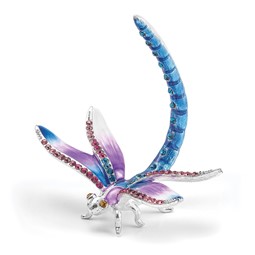 Bejeweled Madame Dragonfly Ring Holder Figurine
