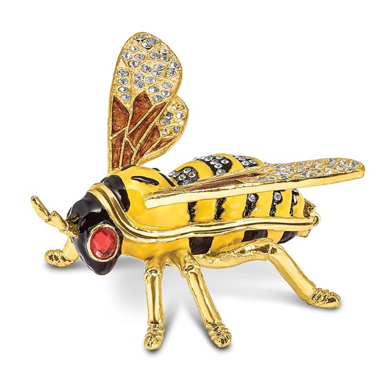 Bejeweled Enameled & Crystal Bubba The Bullfrog Trinket Box