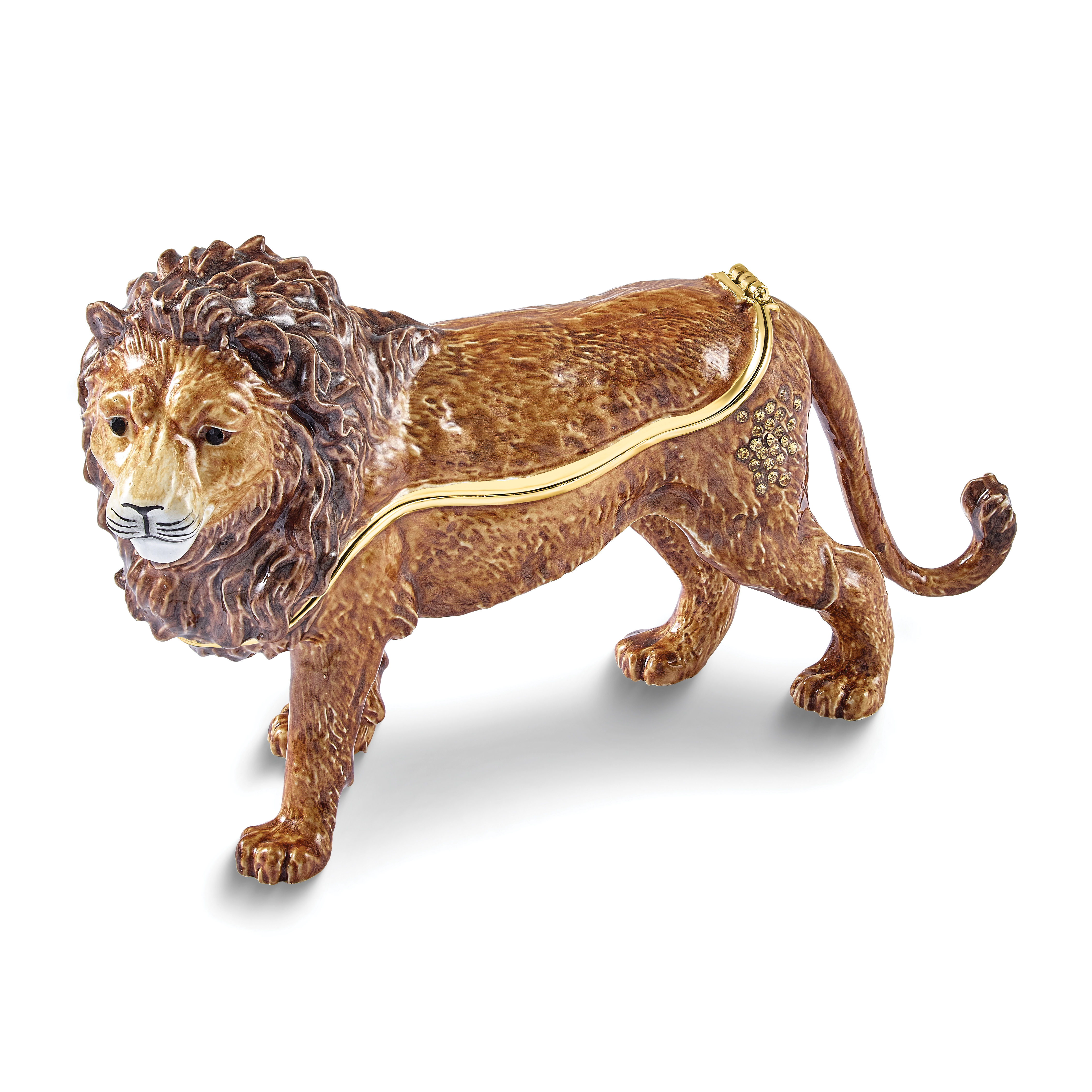 Bejeweled JABARI Lion Trinket Box - Luxury Gifts By Jere