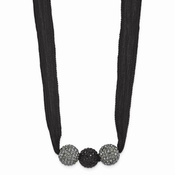 Belle Amore Crystal Beads On Silk Wrap Bracelet — alternate view