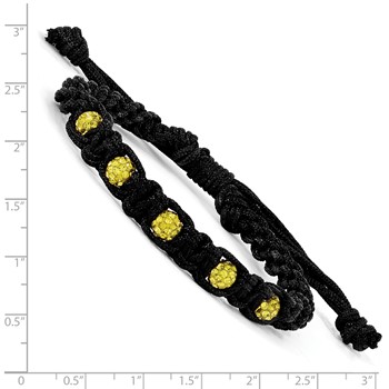 Crystal & Macrame Bracelet — alternate view