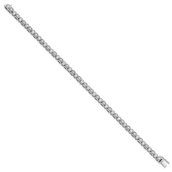 14k White Gold 2 1/8 carat Lab Grown Diamond VS/SI+ G+ Complete 6.75 inch Shapes Bracelet — alternate view