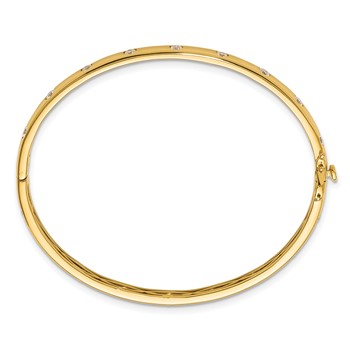 14k 3/4 carat Lab Grown Diamond VS/SI+ G+ Complete Bangle Bracelet — alternate view