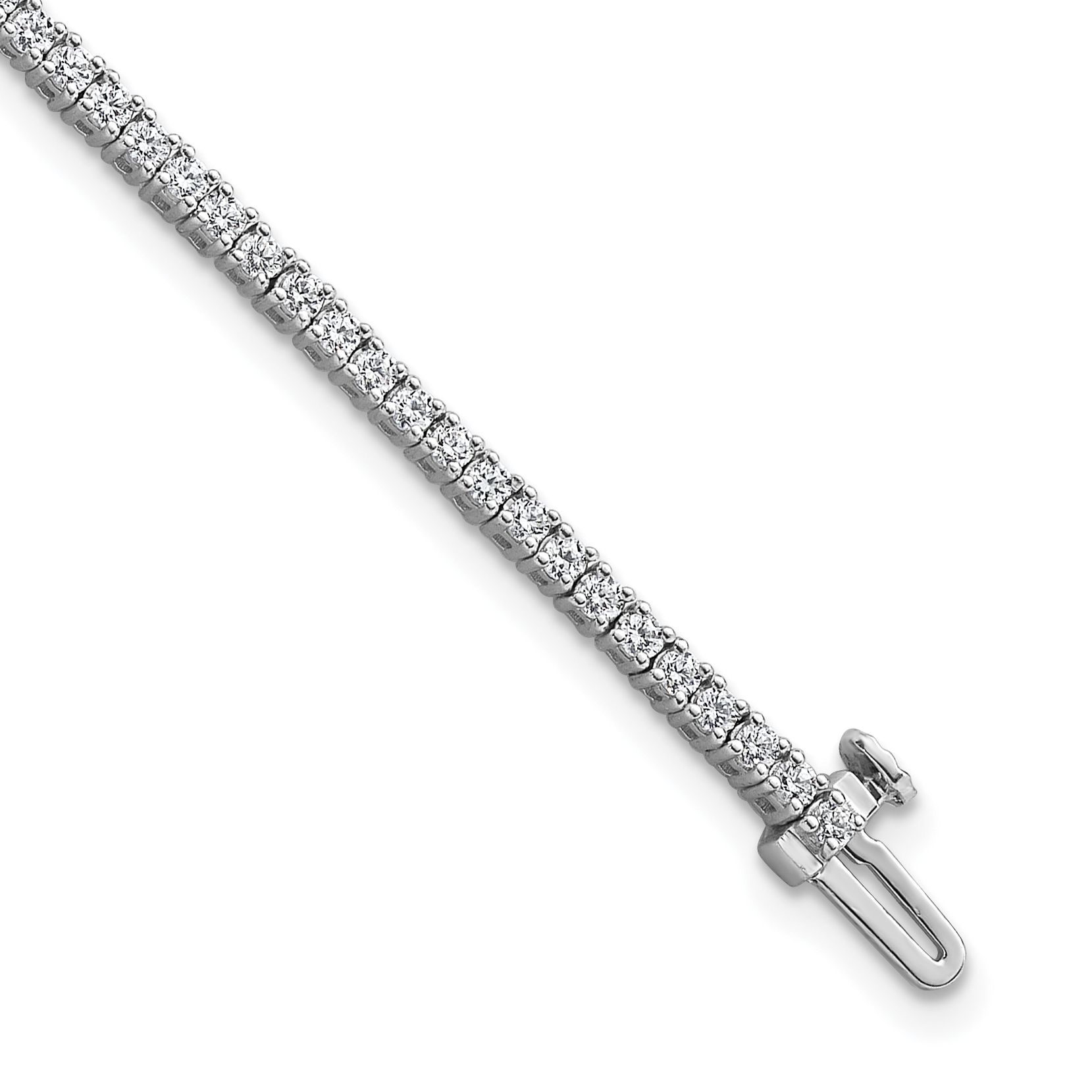 10k White Gold 2ct Lab Grown Dia VS+ F+ Complete Tennis Bracelet
