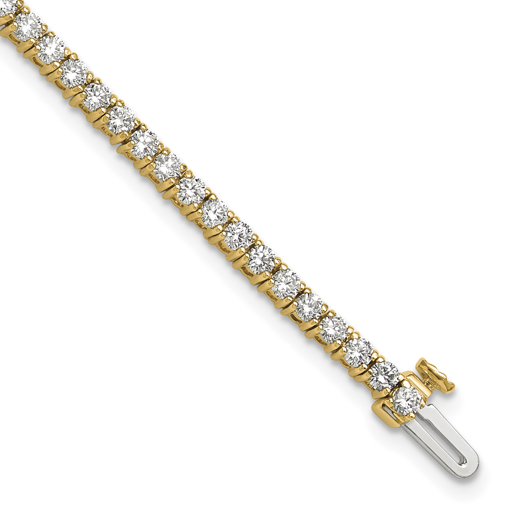 10k 3ct Lab Grown Diamond VS+ F+ Complete Tennis Bracelet