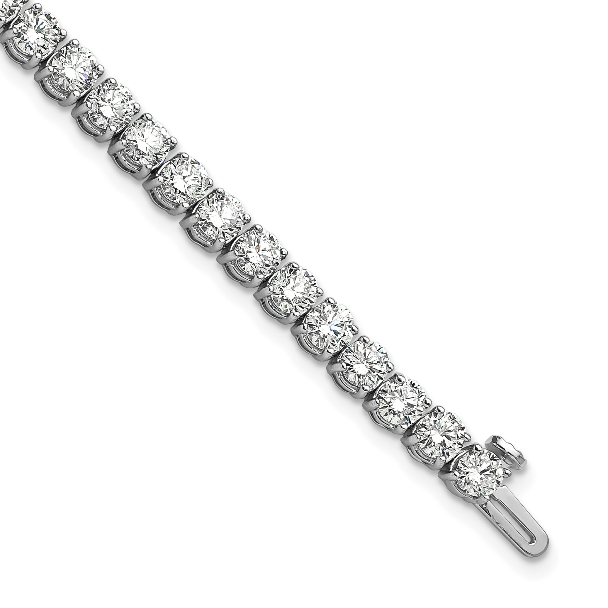 10k White Gold 9ct Lab Grown Dia VS+ F+ Complete Tennis Bracelet