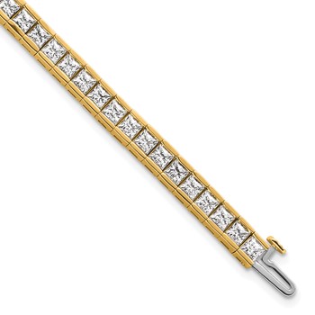 14K Certified Lab Grown Diamond VS/SI FGH Princess Tennis Bracelet