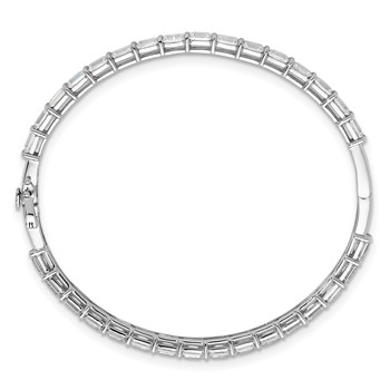 True Origin 14K White Gold 7 5/8 carat Lab Grown Diamond VS+ F+ 7.5 in Complete Bangle — alternate view