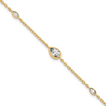 True Origin 14K Yellow Gold 1/2 carat Lab Grown Diamond VS+ F+ 6.5 in with 1 in extension Complete Bracelet