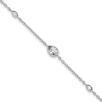True Origin 14K White Gold 1/2 carat Lab Grown Diamond VS+ F+ 6.5 in with 1 in extension Complete Bracelet