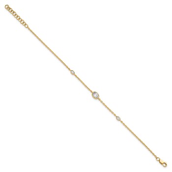 True Origin 14K Yellow Gold 3/8 carat Lab Grown Diamond VS+ F+ 6.5 in with 1 in extension Complete Bracelet — alternate view