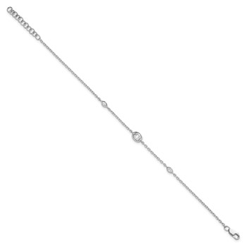 True Origin 14K White Gold 3/8 carat Lab Grown Diamond VS+ F+ 6.5 in with 1 in extension Complete Bracelet — alternate view
