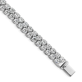 14kw Certified 10.5ct Lab Grown VS DEF Dia Tennis Bracelet