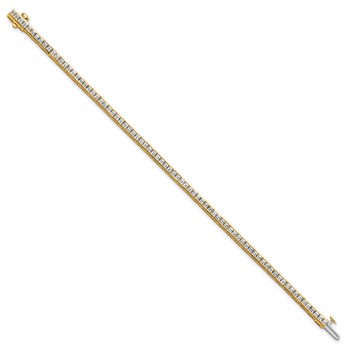 14K Lab Grown Diamond VS+ F+ Princess Tennis Bracelet — alternate view