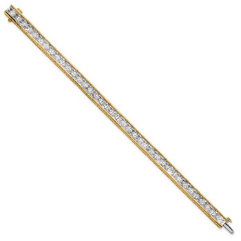 14K Lab Grown Diamond VS/SI+ G+ Princess Tennis Bracelet — alternate view