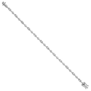 14kw 2 1/5ct Lab Grown Diamond VS+ F+ Fancy Complete Bracelet — alternate view