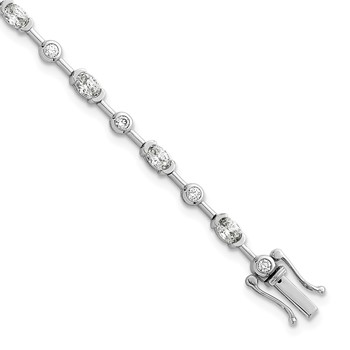 14kw 2 1/5ct Lab Grown Diamond VS+ F+ Fancy Complete Bracelet