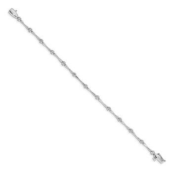 14k White Gold Diamond Bracelet — alternate view