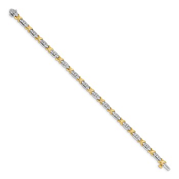 14k Two-tone Diamond Bracelet Mtg Only-Blank — alternate view