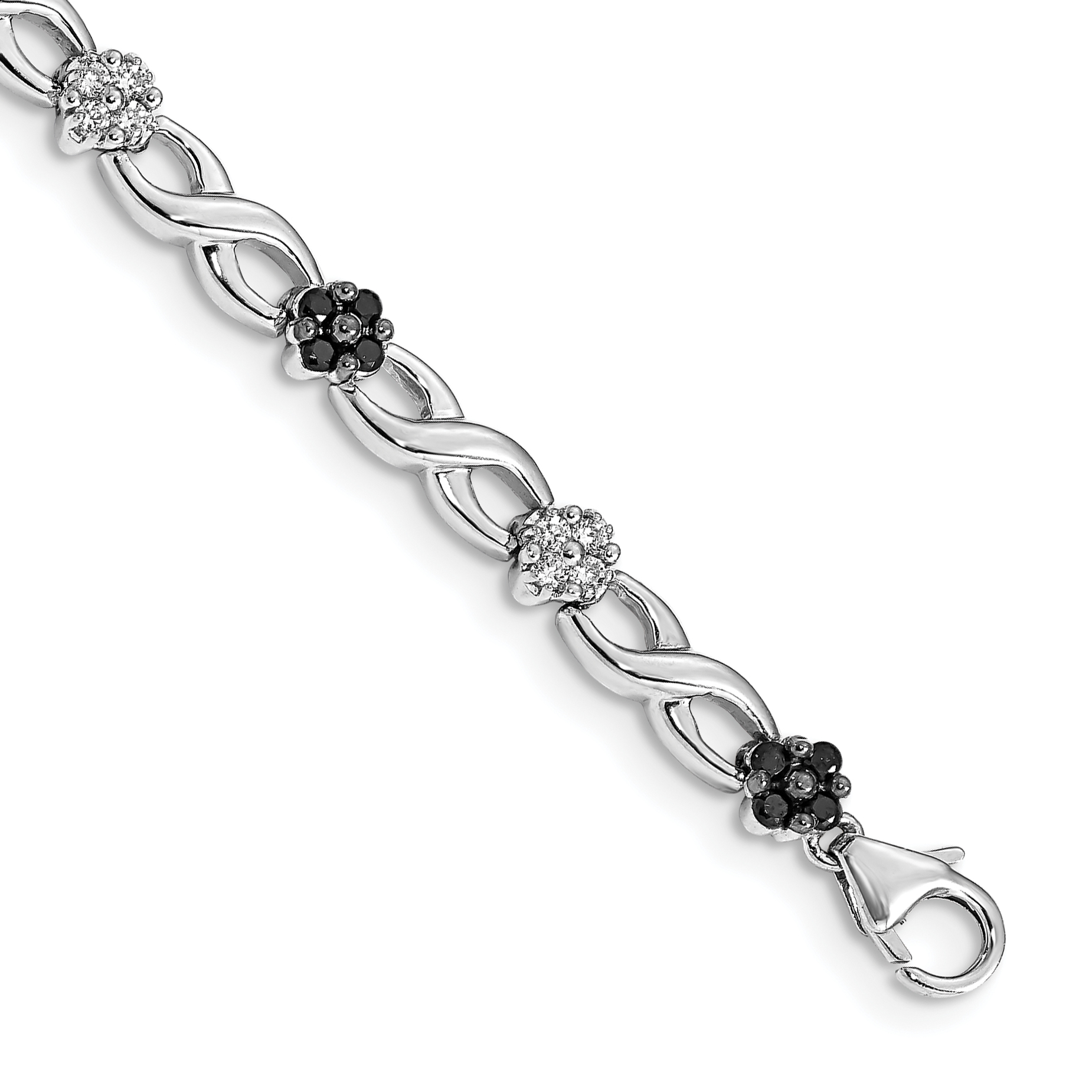 Diamond flower bracelet 14k clearance white gold