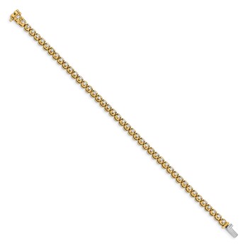 14k Yellow Gold Diamond Bracelet — alternate view