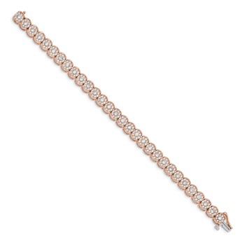 14k Rose Gold Diamond Bracelet — alternate view
