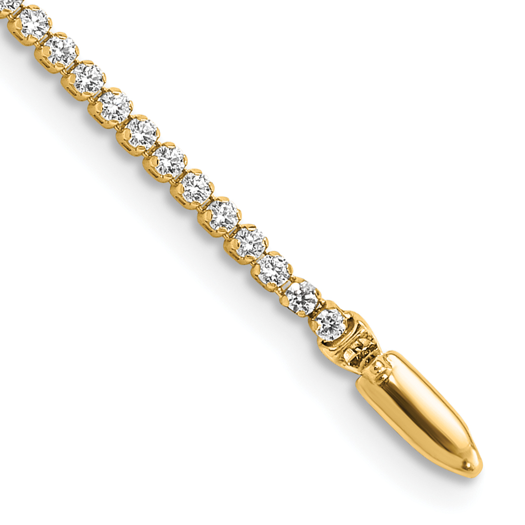 10k 1 1/3 ct Lab Grown Dia VS/SI+ G+ 7in Comp Tennis Bracelet