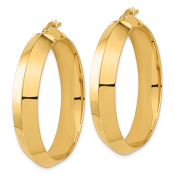Bronze Polished Round Hoop Earrings — alternate view