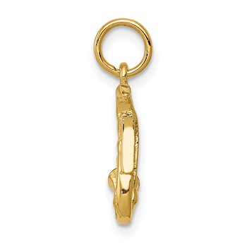 14k 3-D Saxophone Charm — alternate view