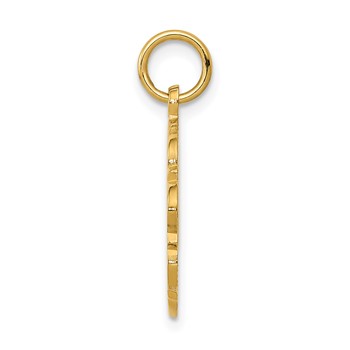 14k Bride and Groom Textured Back Charm — alternate view