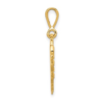 14k Reversible FOR MY DAUGHTER / YOU ARE MY PRIDE AND JOY Heart Charm — alternate view