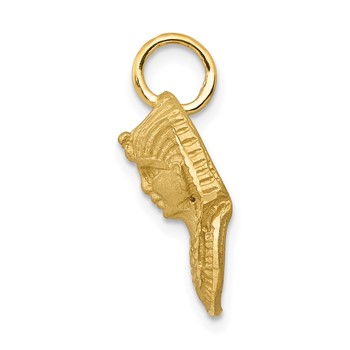 14k Satin Diamond-cut King Tut Charm — alternate view