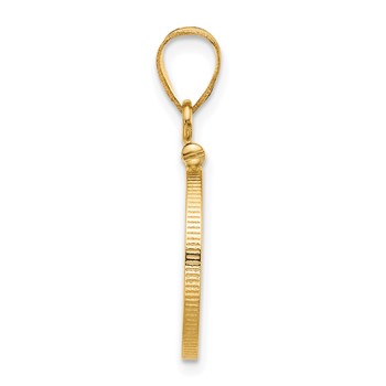 Wideband Distinguished Coin Jewelry 14k Polished 15.0mm x 0.8mm Screw Top Coin Bezel Pendant — alternate view