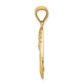 14k Polished Angel Charm — alternate view