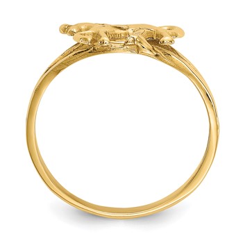 14k Polished Horse Ring — alternate view
